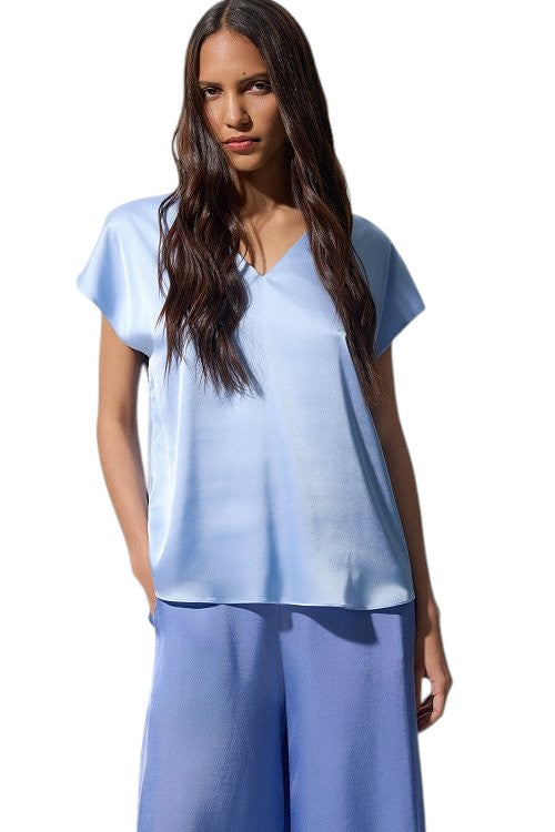 BSB Satin V-neck blouse