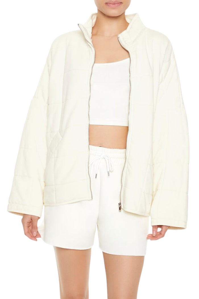 Forever 21 Quilted Zip-Up Jacket