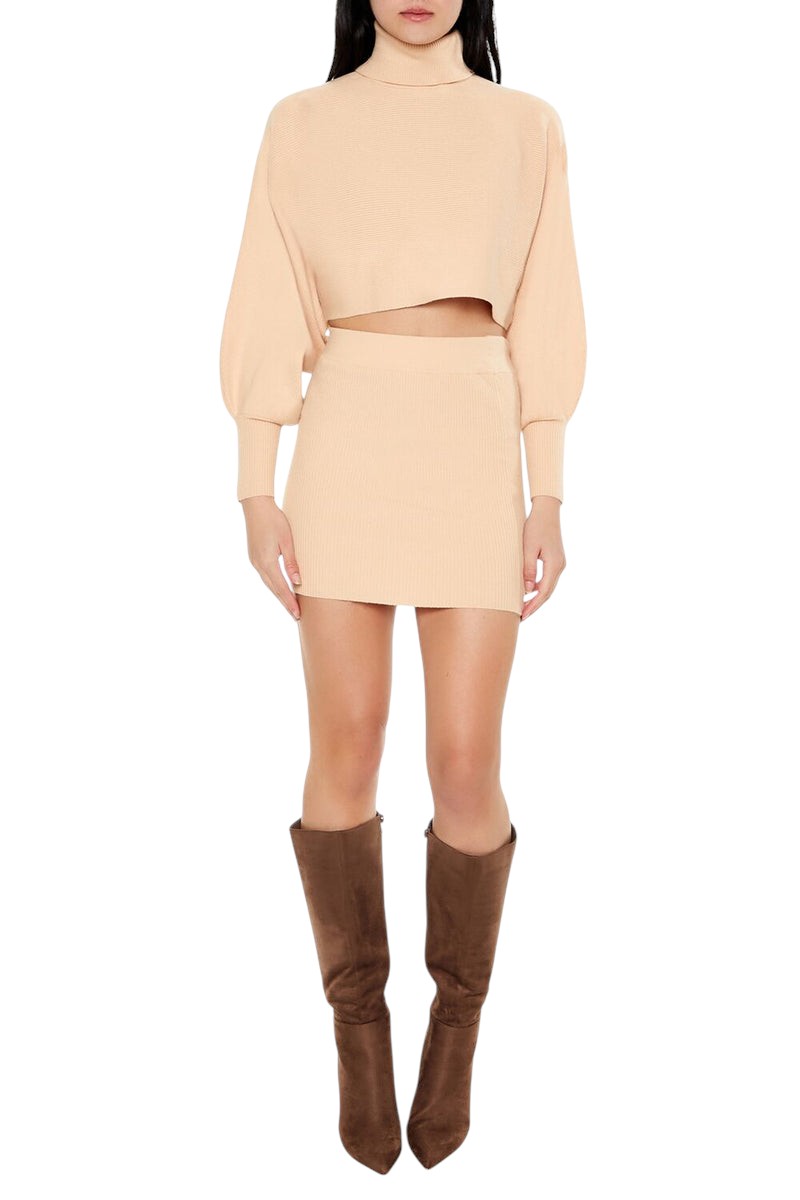 Forever 21 Sweater-Knit Turtleneck Top & Skirt Set