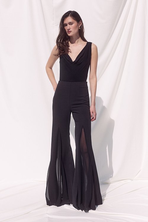 BSB Draped bodysuit with open back