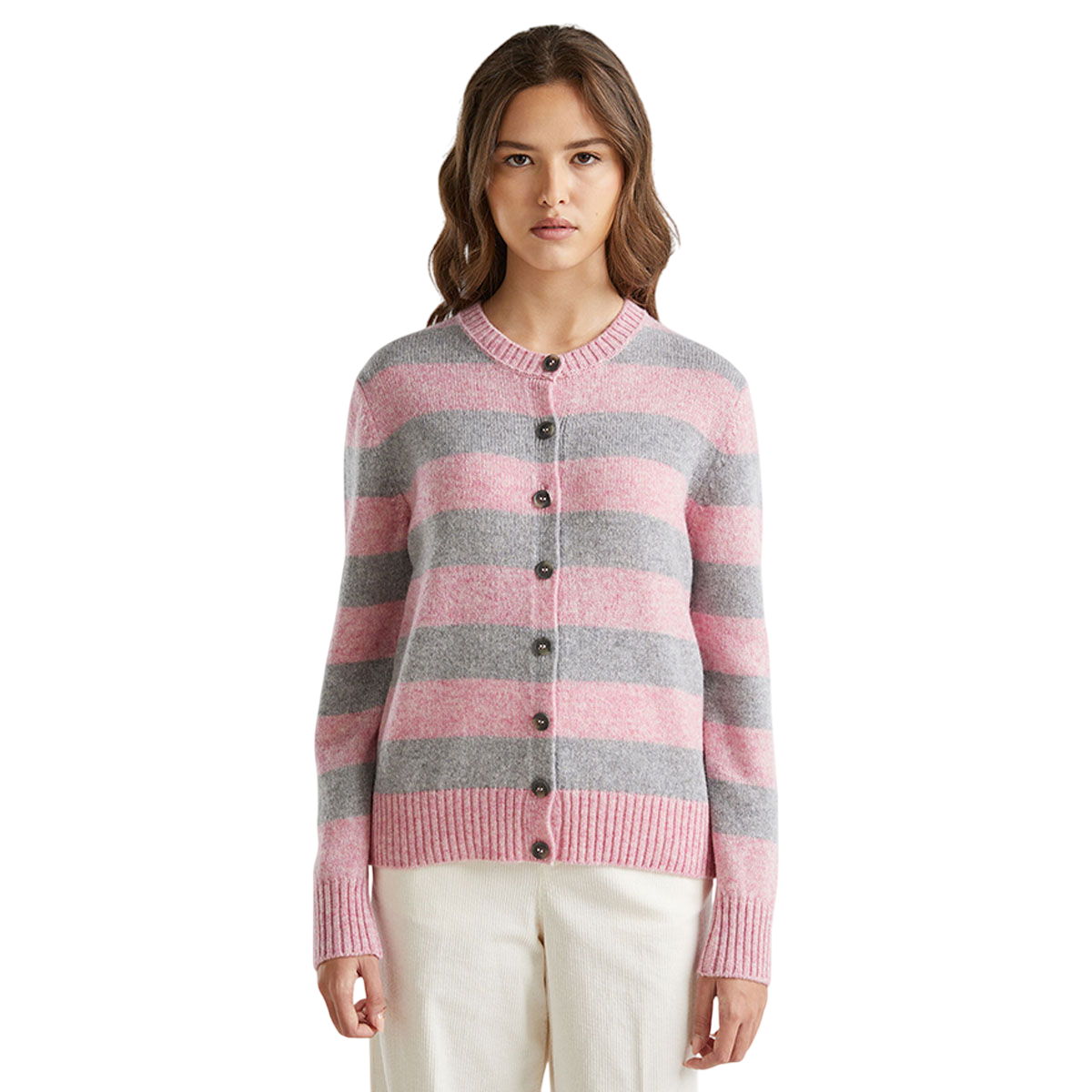 Benetton Striped Cardigan