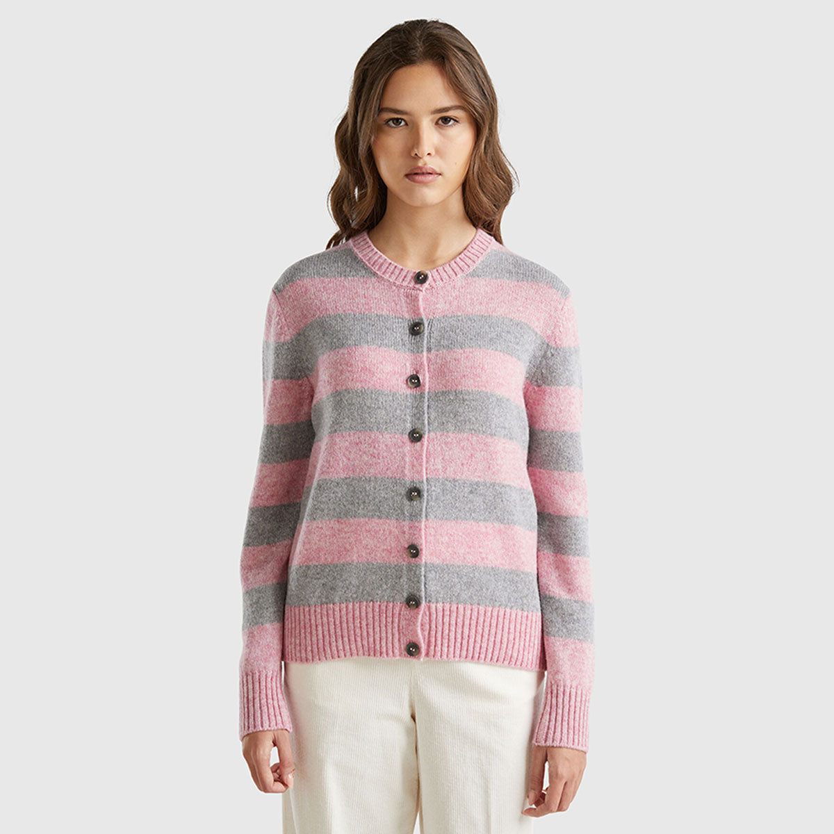 Benetton Striped Cardigan
