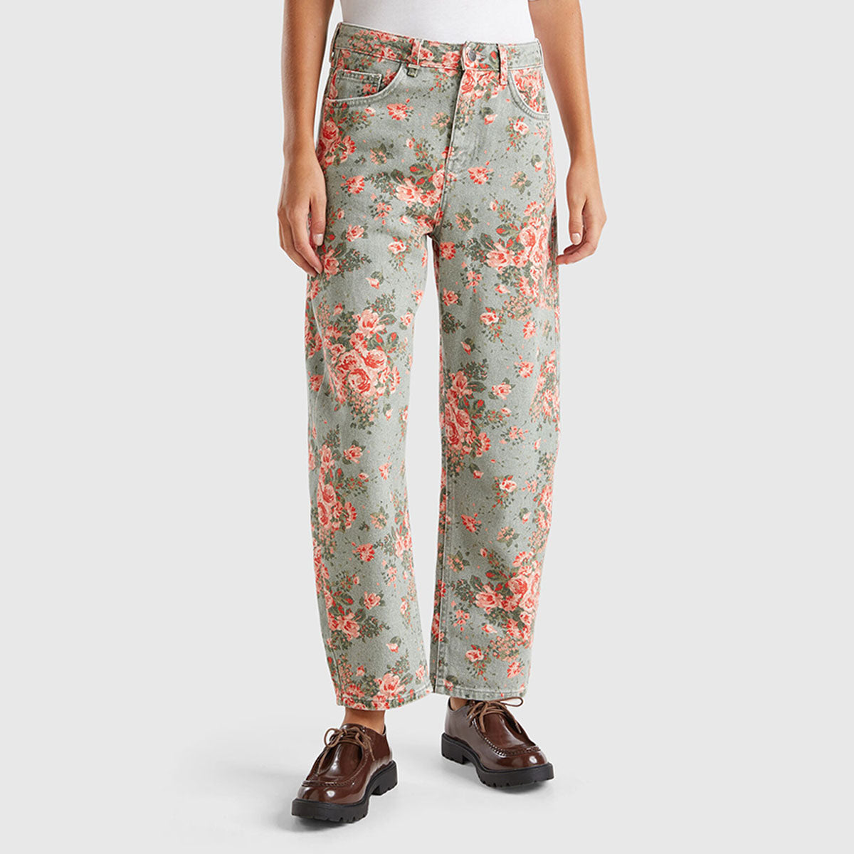 Benetton Balloon Fit Floral Pants