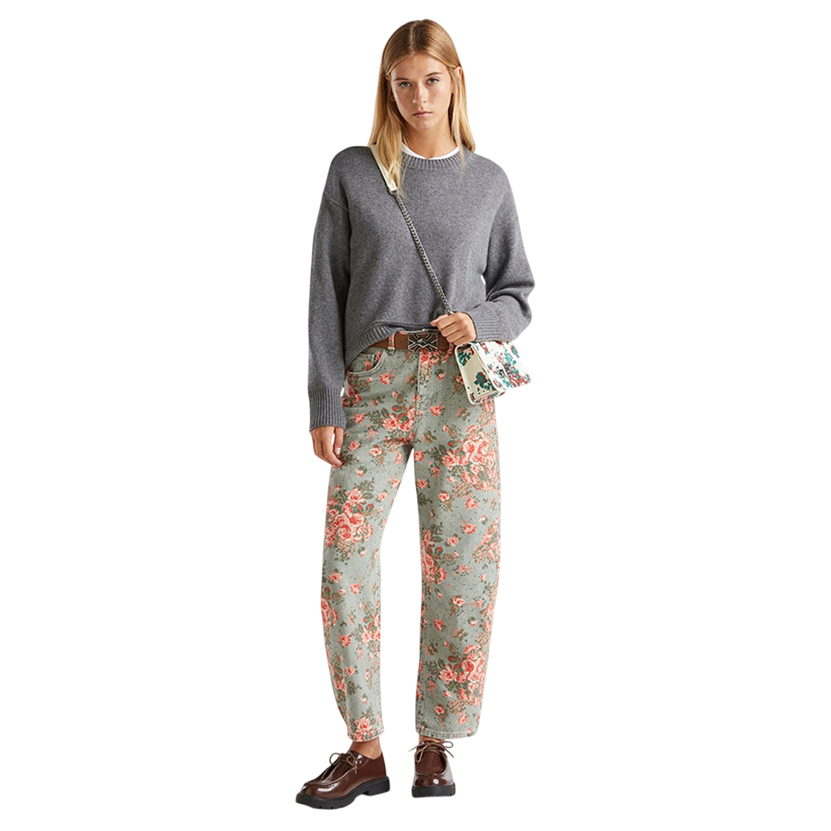 Benetton Balloon Fit Floral Pants