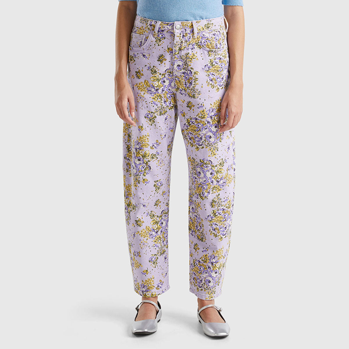 Benetton Balloon Fit Floral Pants