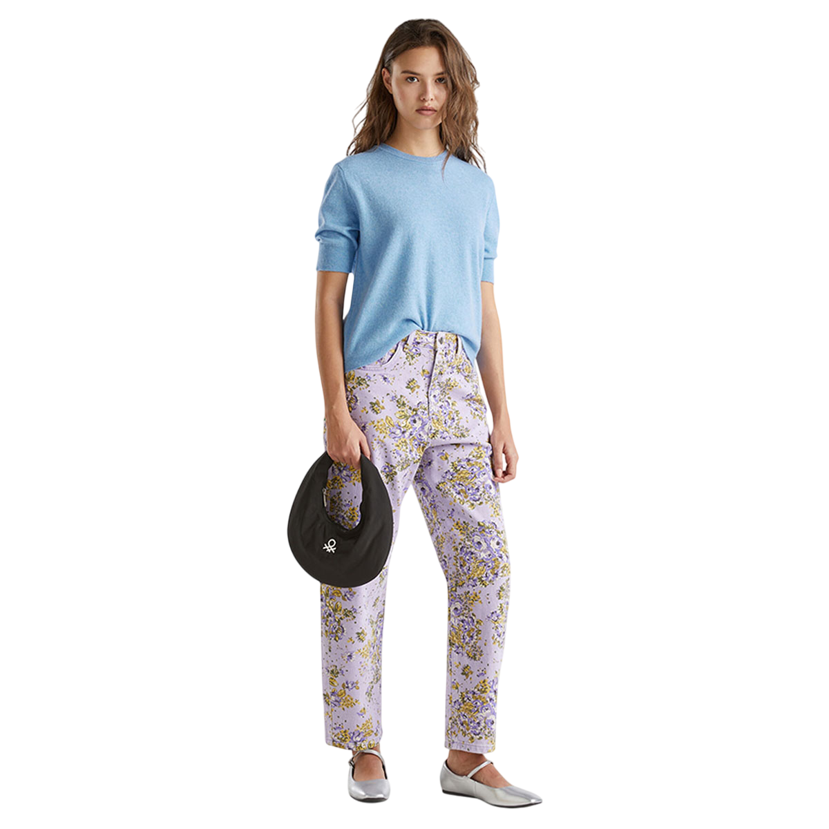 Benetton Balloon Fit Floral Pants