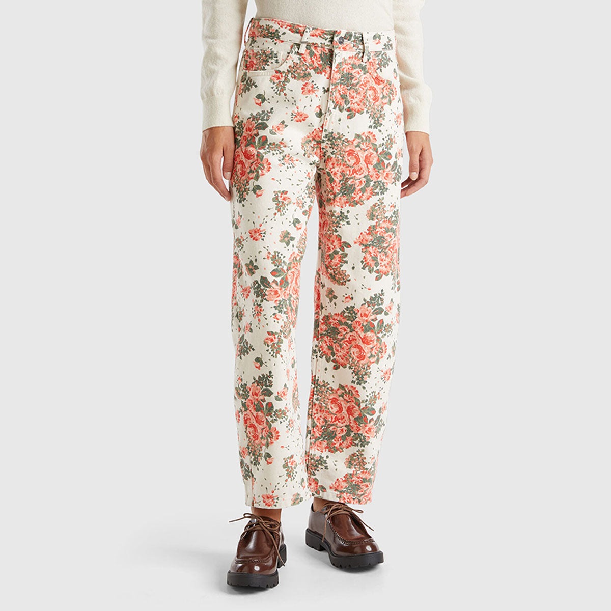 Benetton Balloon Fit Floral Pants
