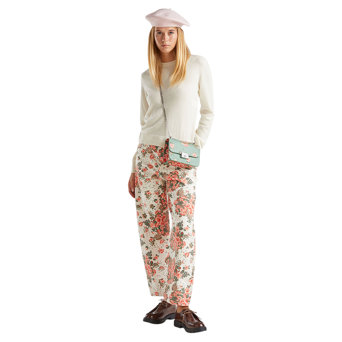 Benetton Balloon Fit Floral Pants