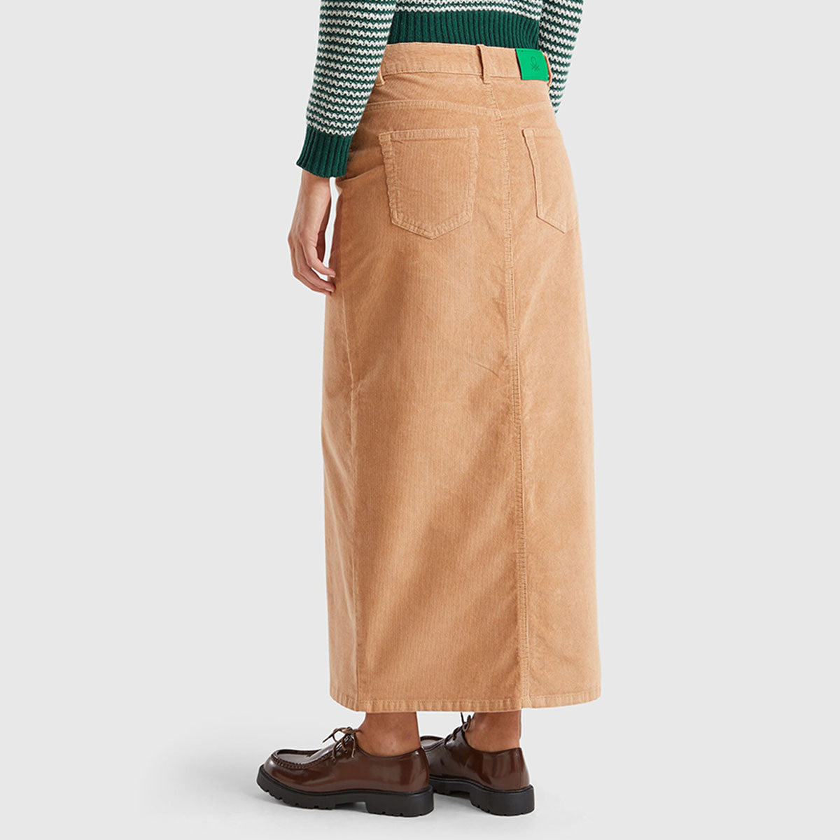 Benetton Long Corduroy Skirt
