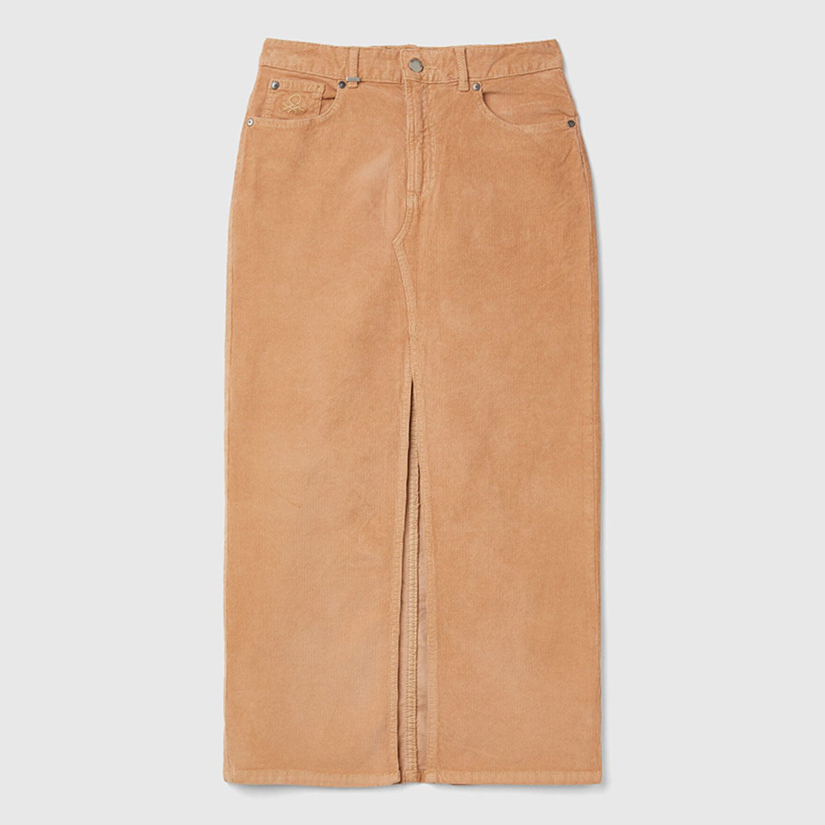 Benetton Long Corduroy Skirt