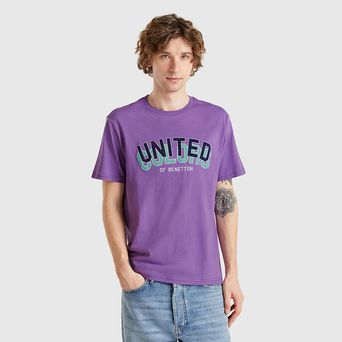 Benetton Logo Print TShirt