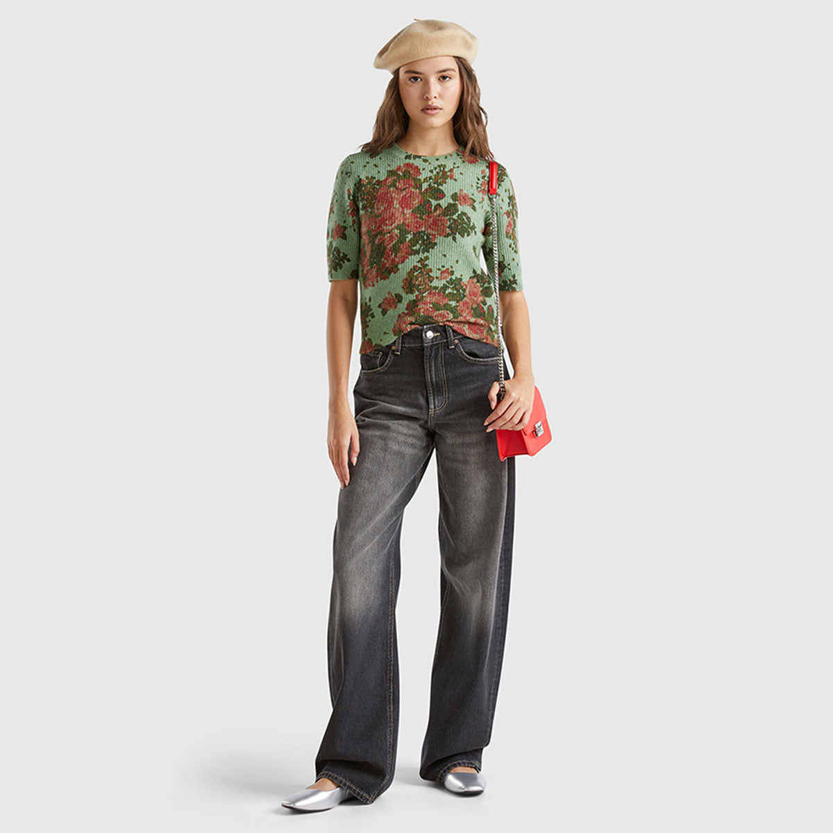 Benetton Floral Sweater