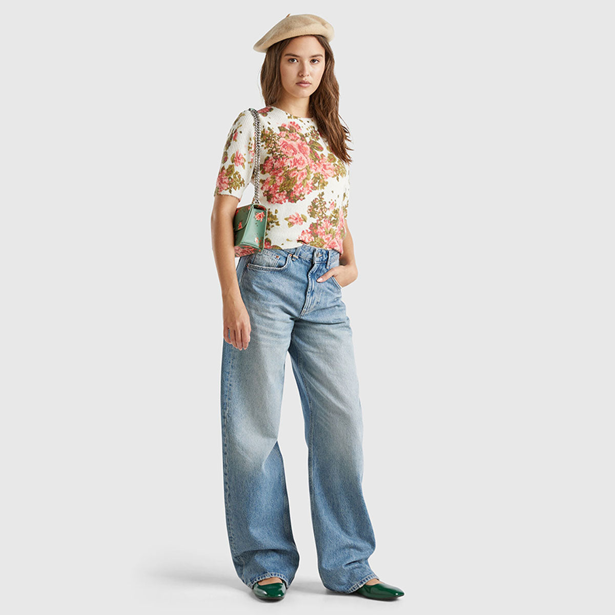 Benetton Floral Sweater