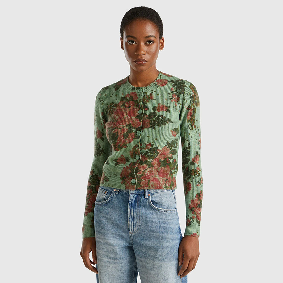 Benetton Floral Cardigan