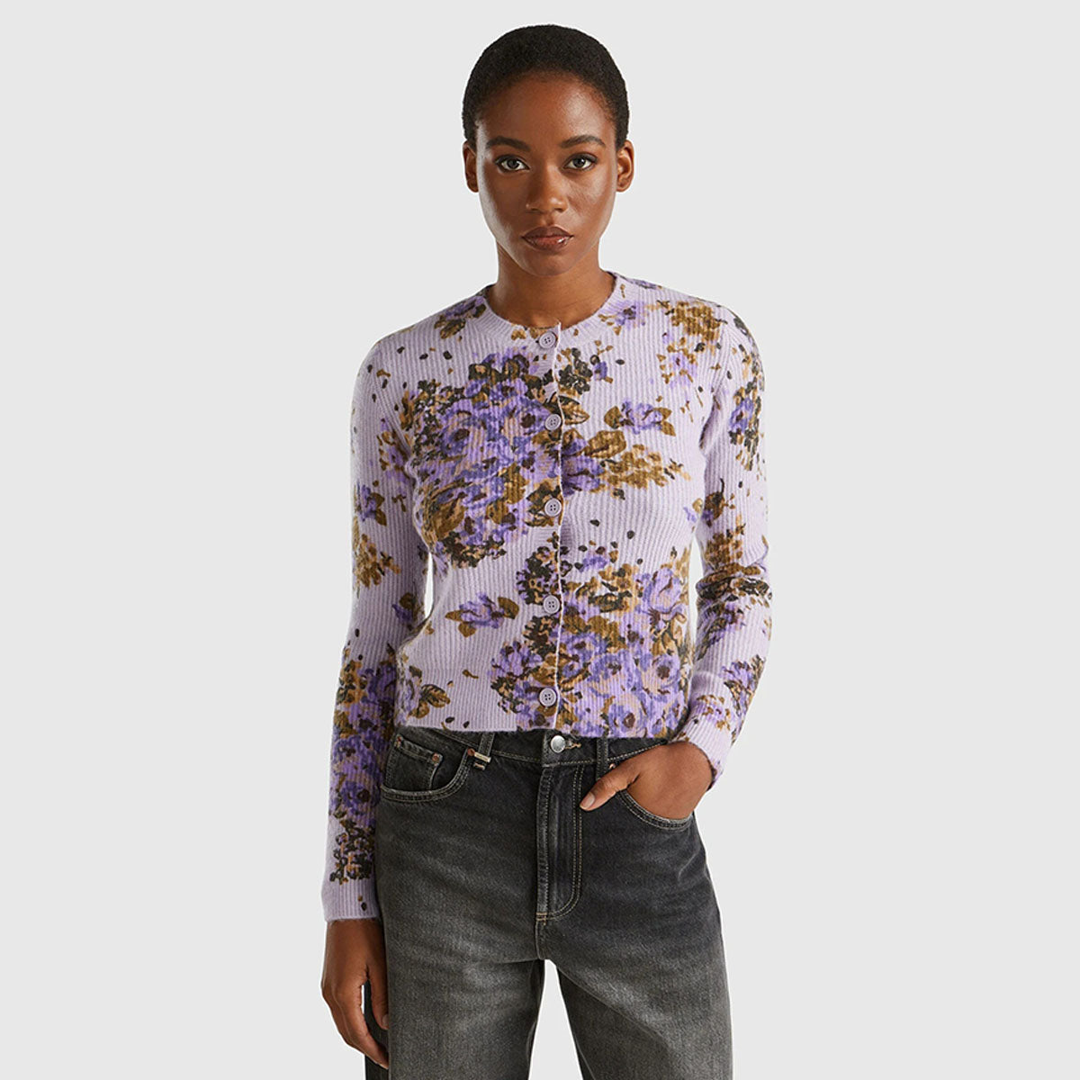 Benetton Floral Cardigan