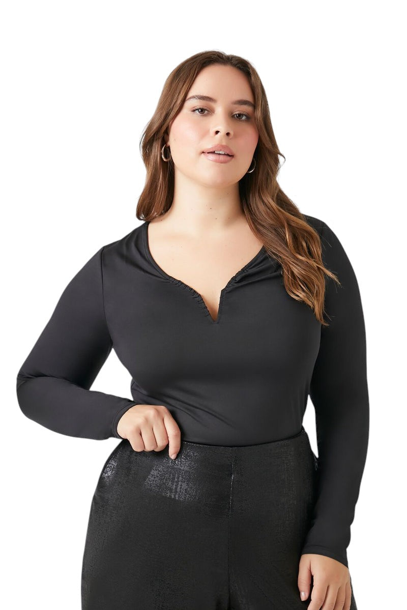Forever 21 Plus Size Long-Sleeve Bodysuit