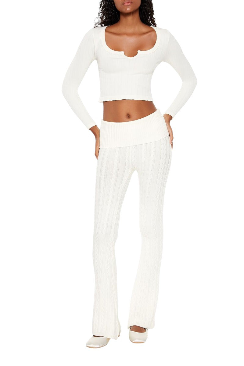 Forever 21 Foldover Sweater-Knit Pants