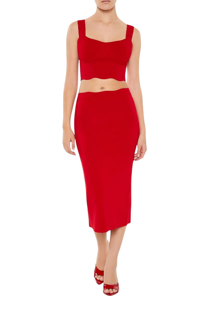 Forever 21 Sweater-Knit Midi Skirt