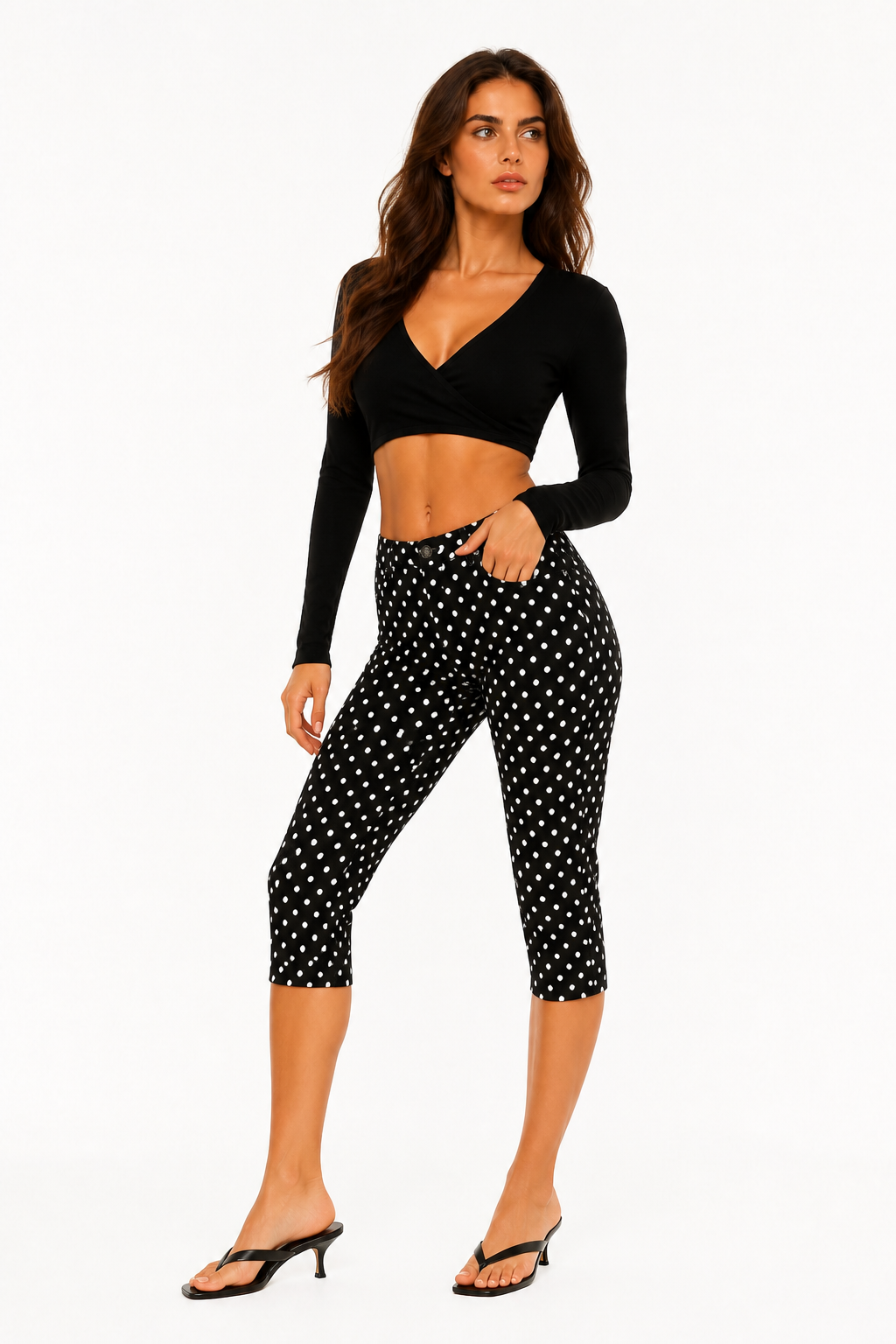 Forever 21 Surplice Crop Wrap Top
