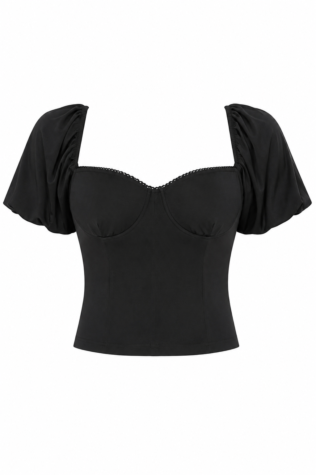 Forever 21 Jersey Knit Puff-Sleeve Top