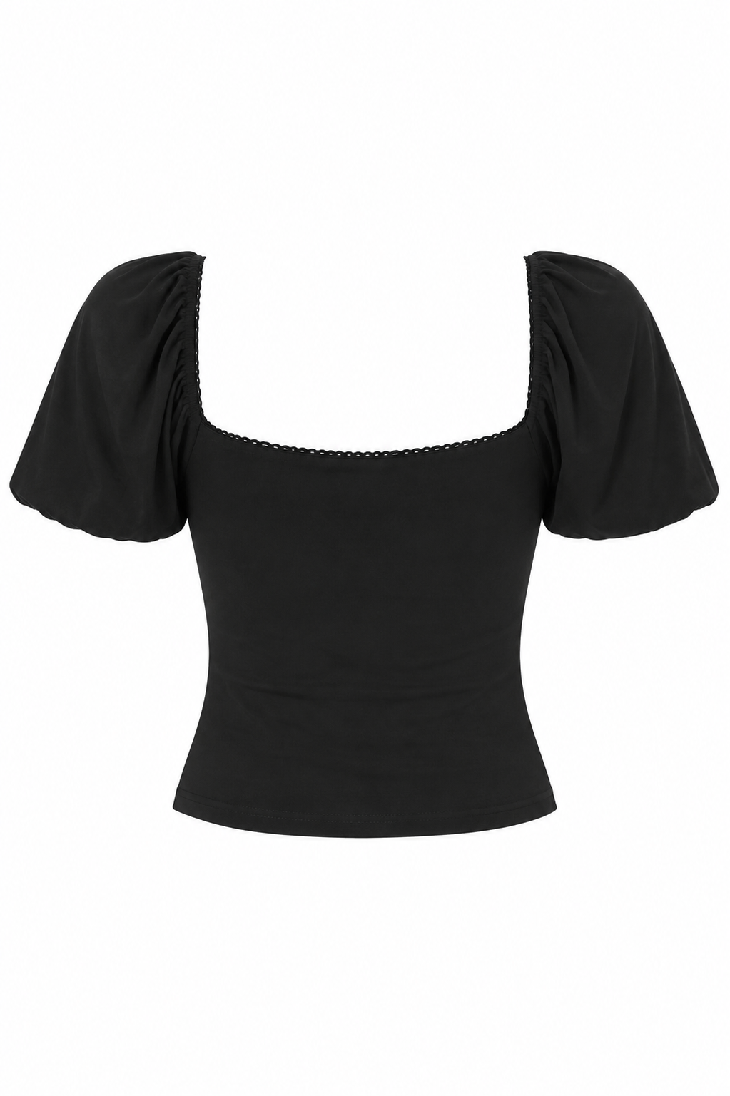 Forever 21 Jersey Knit Puff-Sleeve Top