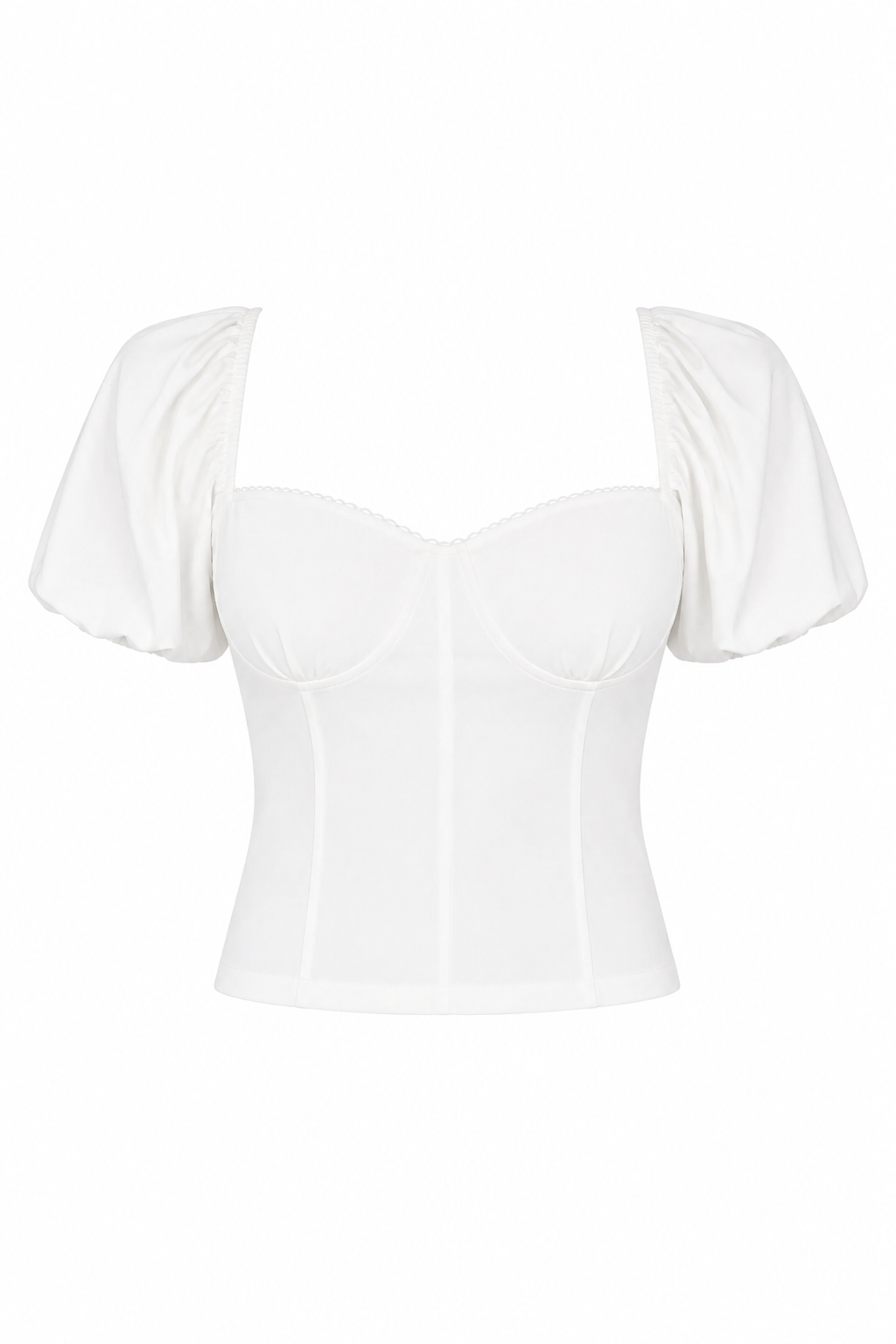 Forever 21 Jersey Knit Puff-Sleeve Top