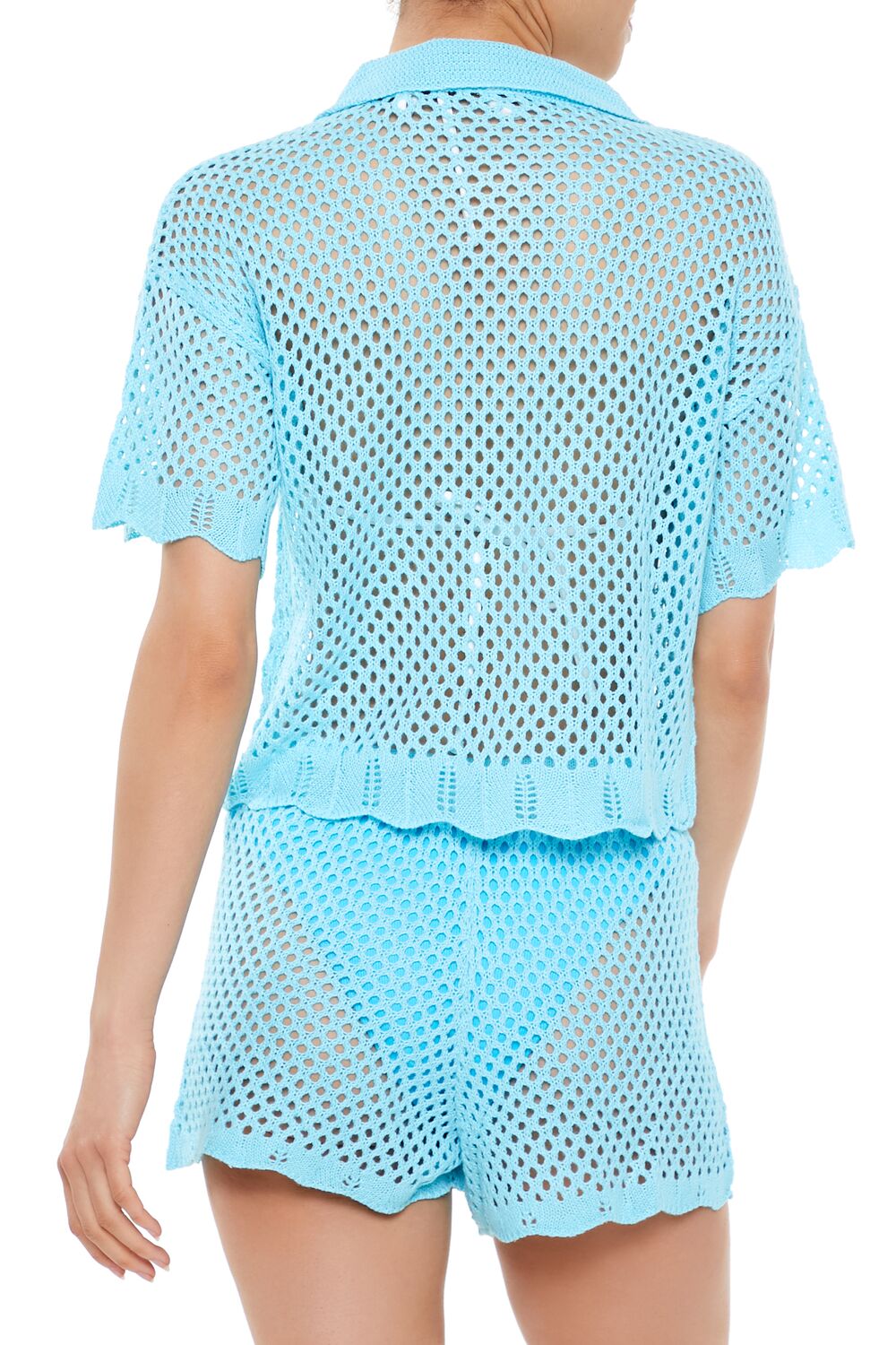 Forever 21 Crochet Swim Cover-Up Shirt