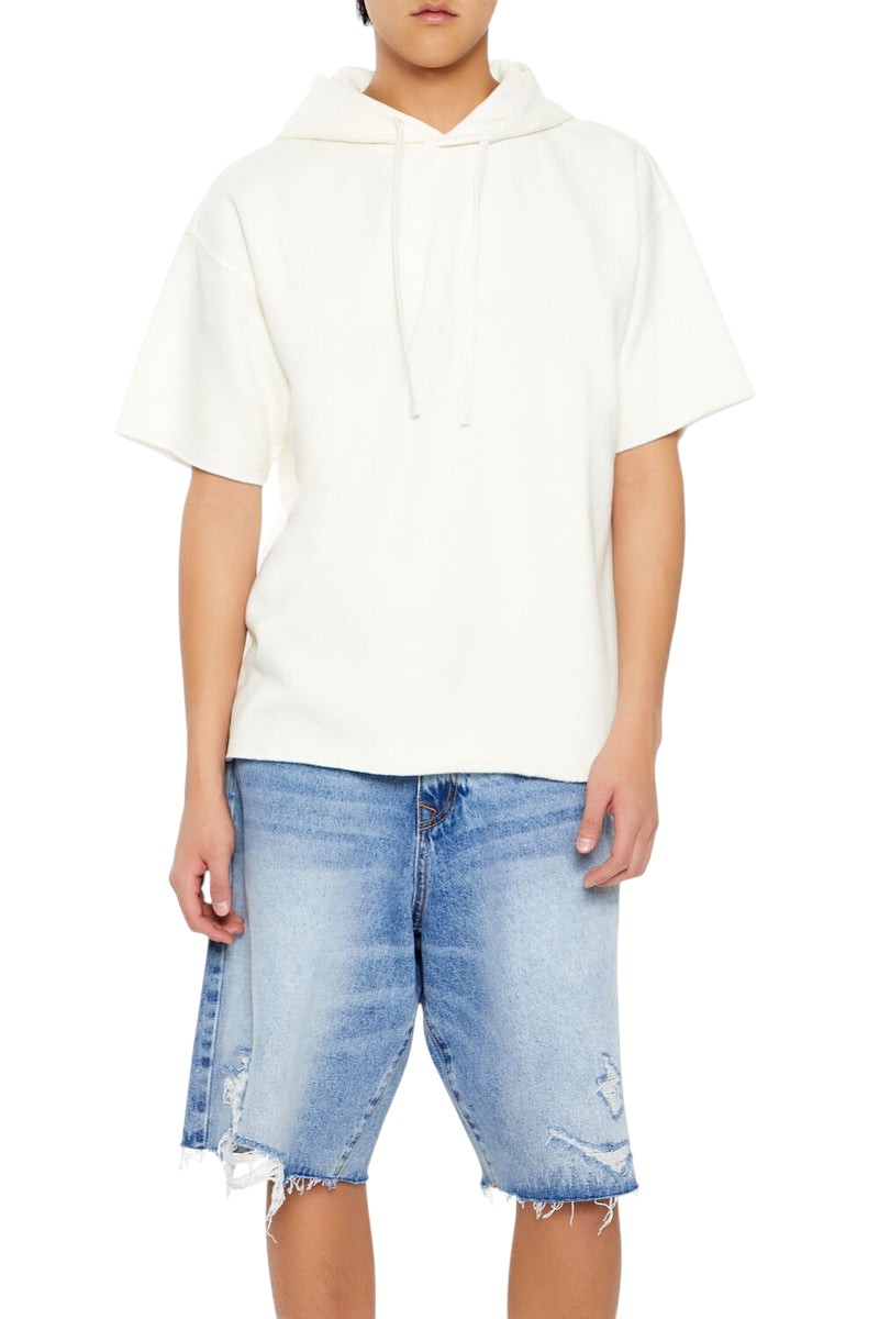Forever 21 Short-Sleeve Drawstring Hoodie