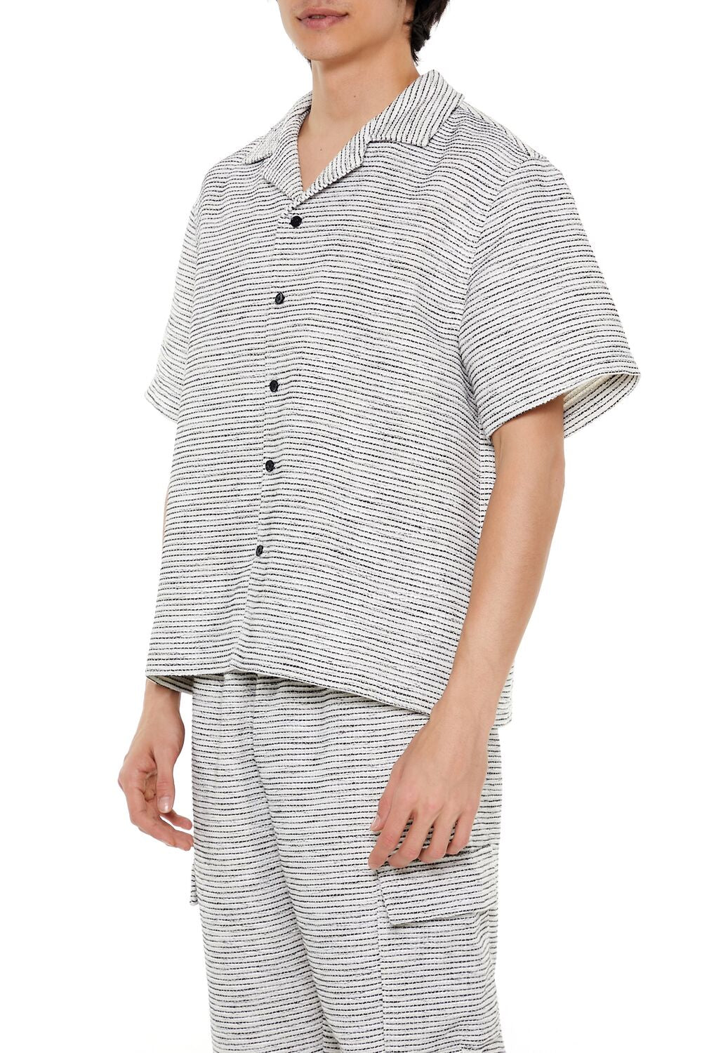 Forever 21 Cropped Striped Shirt