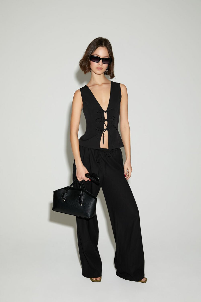 Forever 21 Drawstring Wide-Leg Pants