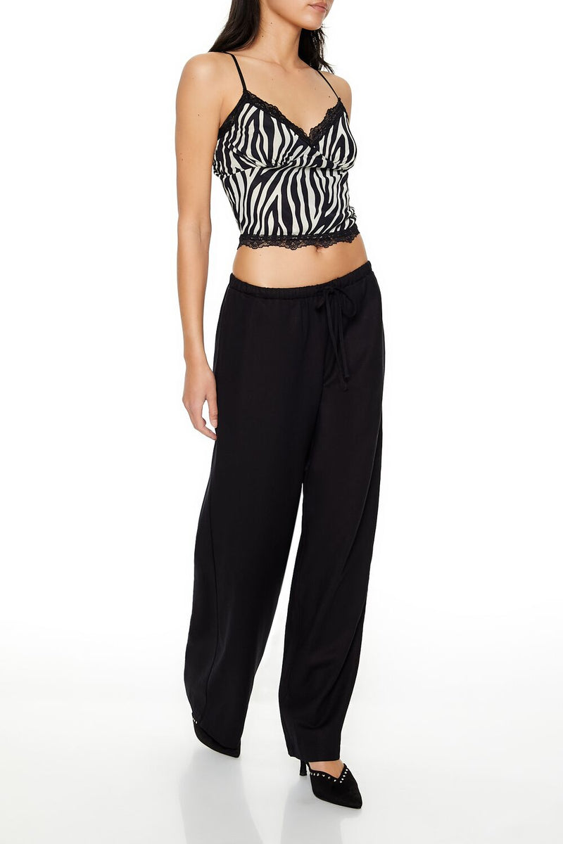 Forever 21 Drawstring Wide-Leg Pants