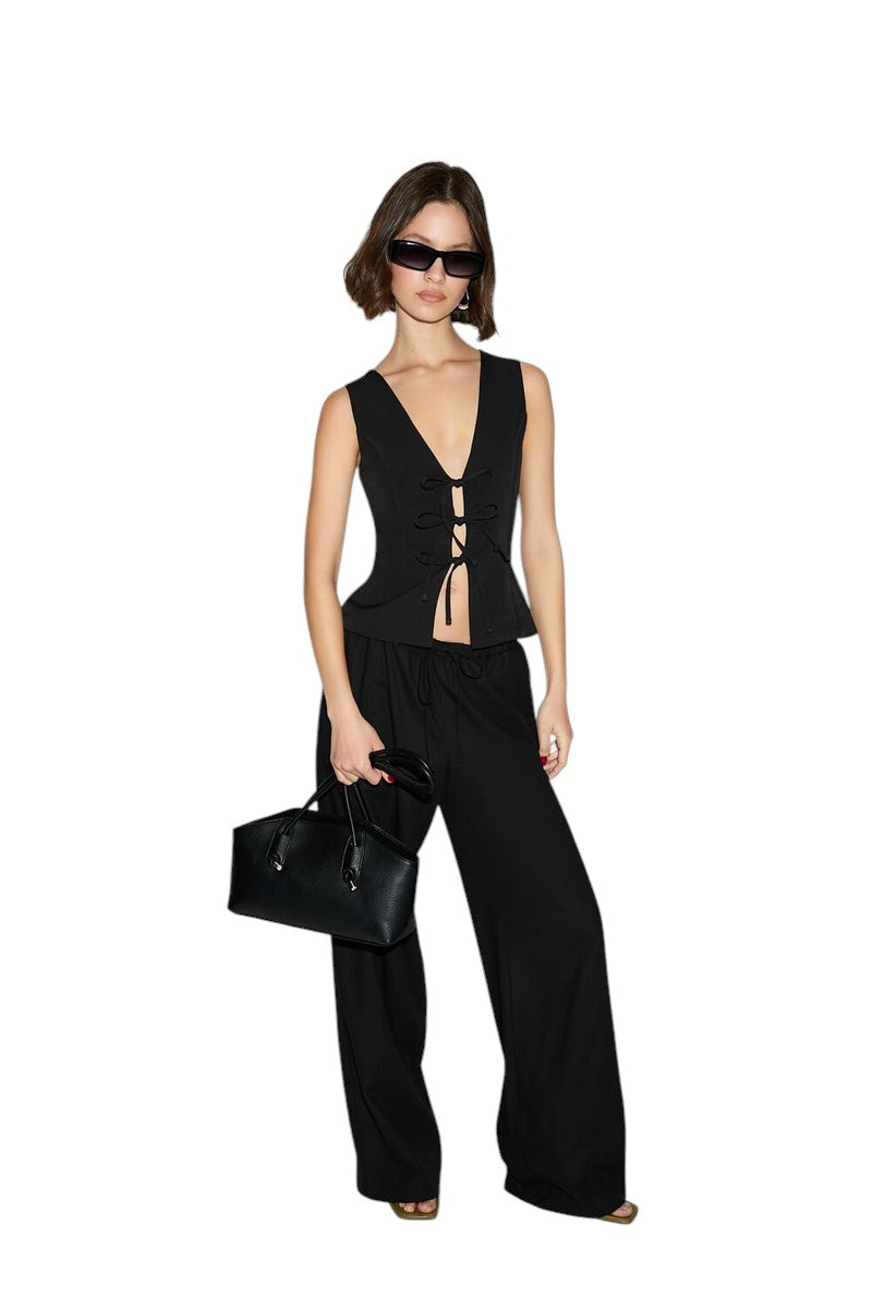 Forever 21 Drawstring Wide-Leg Pants