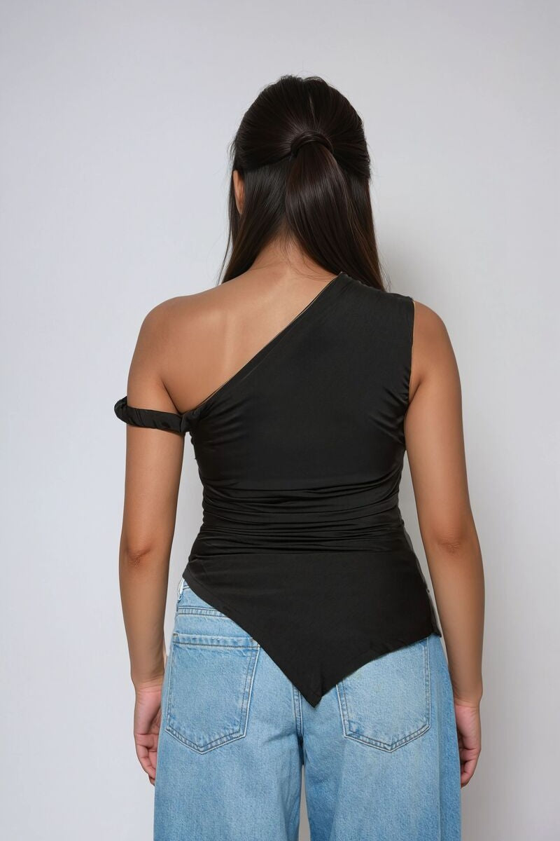 Forever 21 Asymmetrical One-Shoulder Ruched Top