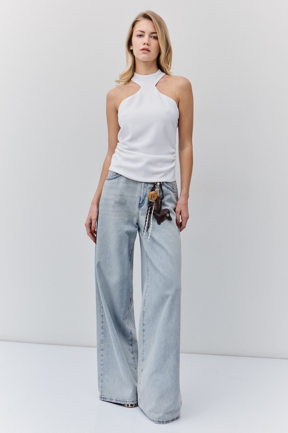 BSB Gather halter-neck top