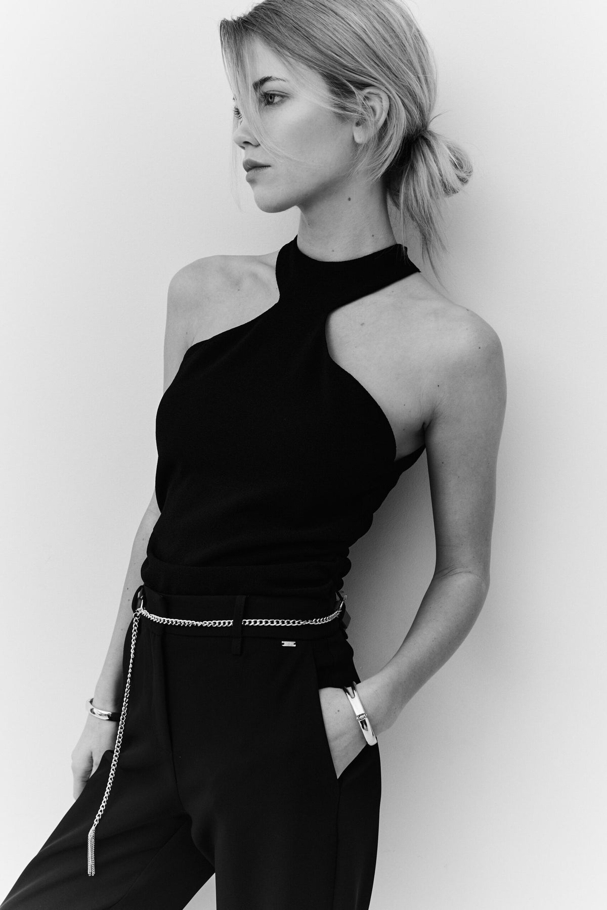 BSB Gather halter-neck top