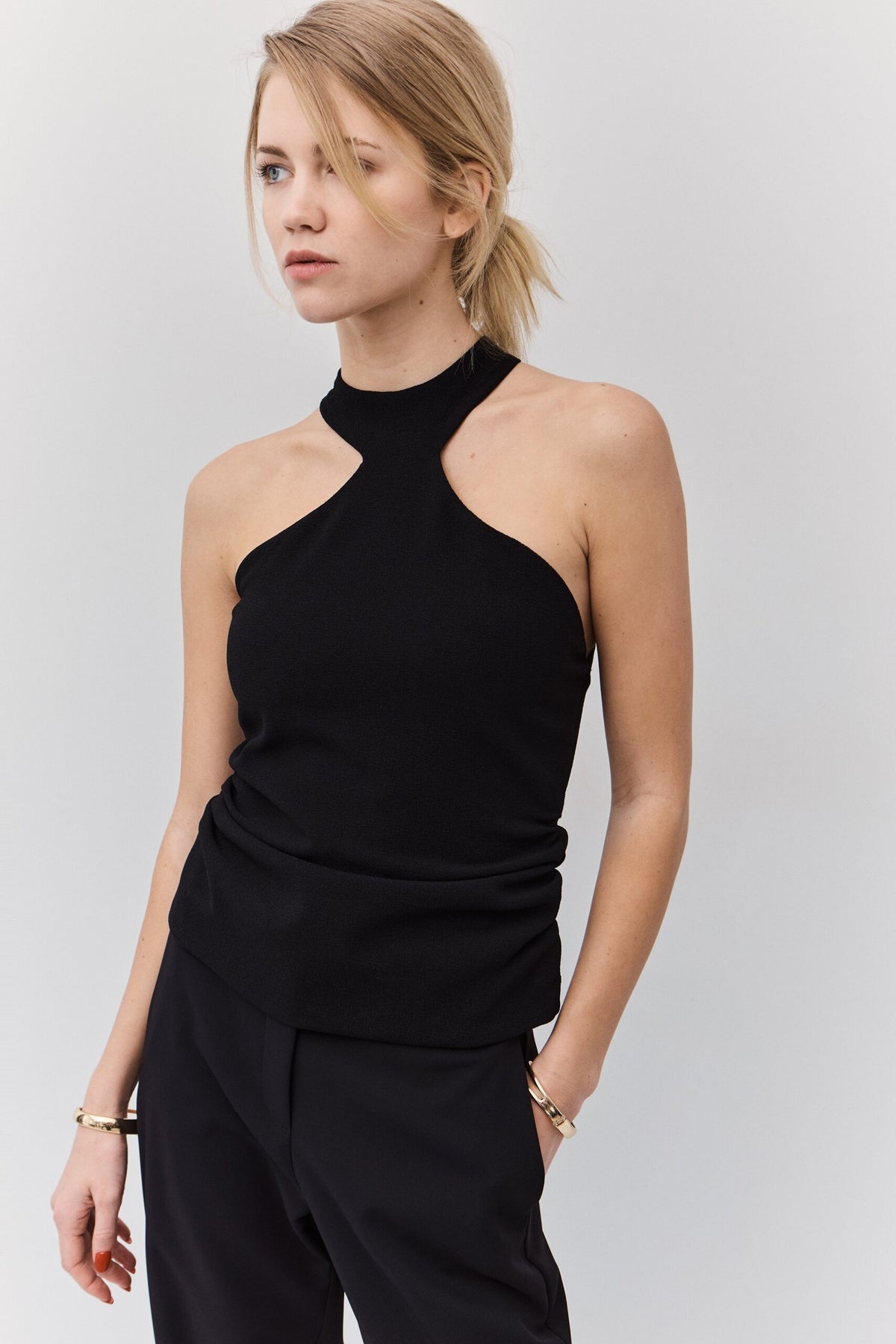 BSB Gather halter-neck top