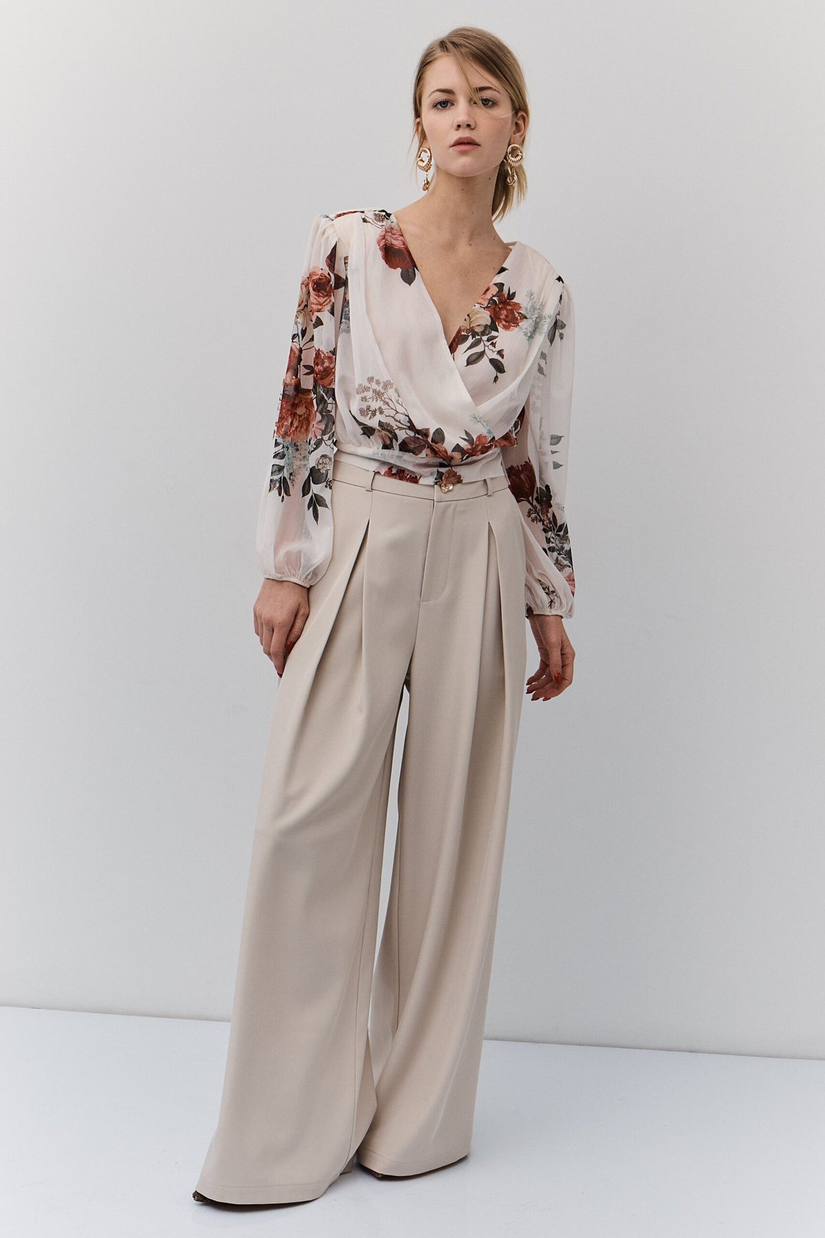 BSB Wrap floral crop top