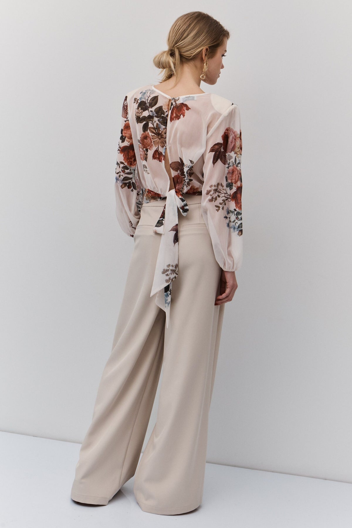BSB Wrap floral crop top