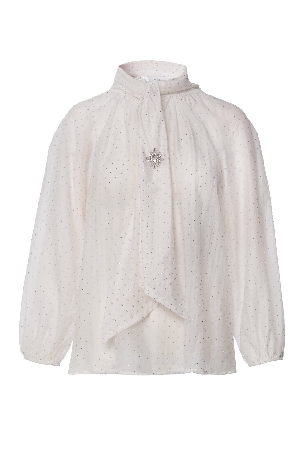 BSB Tie-front blouse with rhinestones