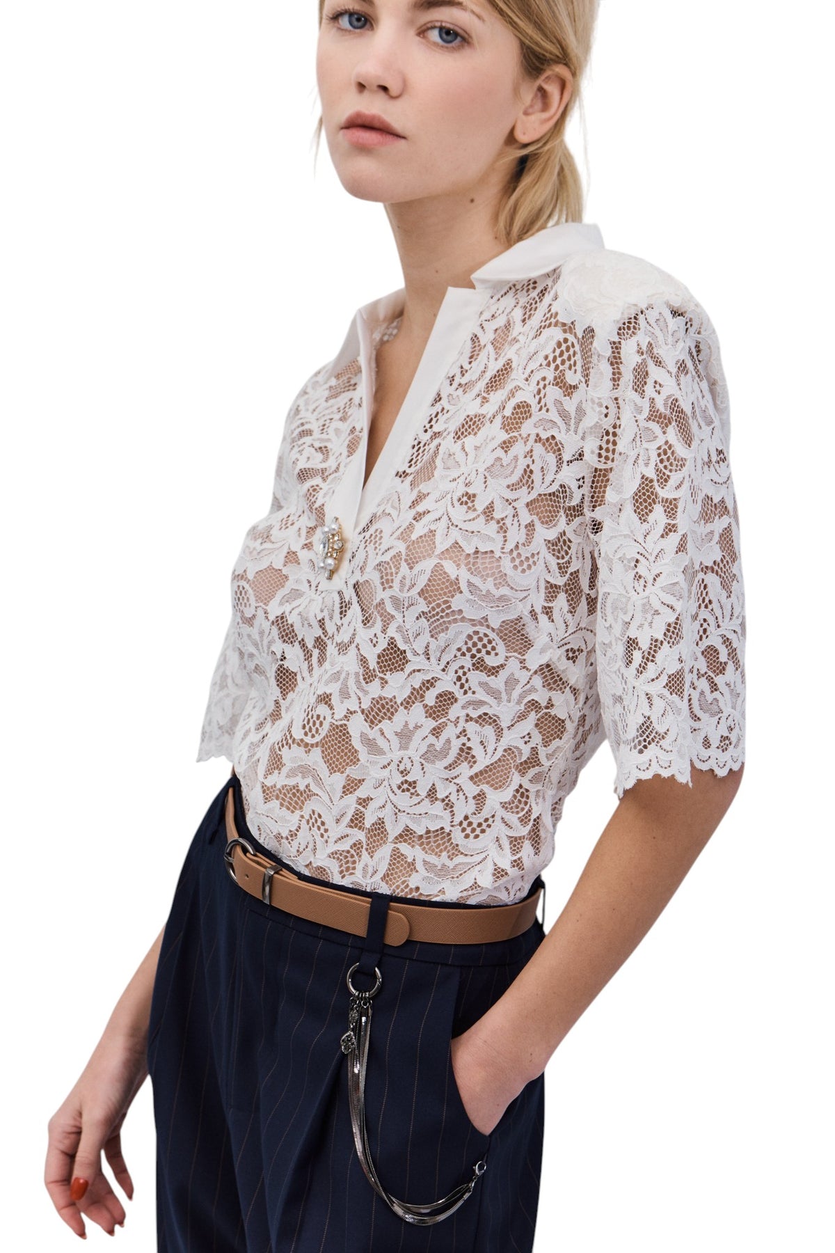 BSB Lace blouse with collar