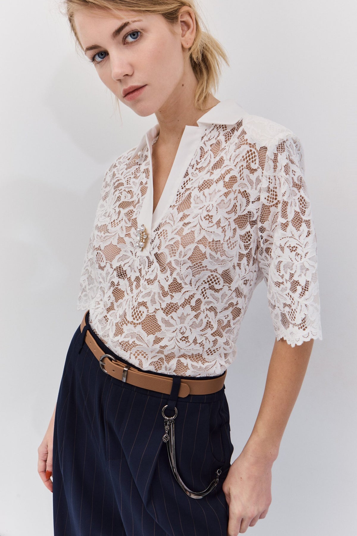 BSB Lace blouse with collar