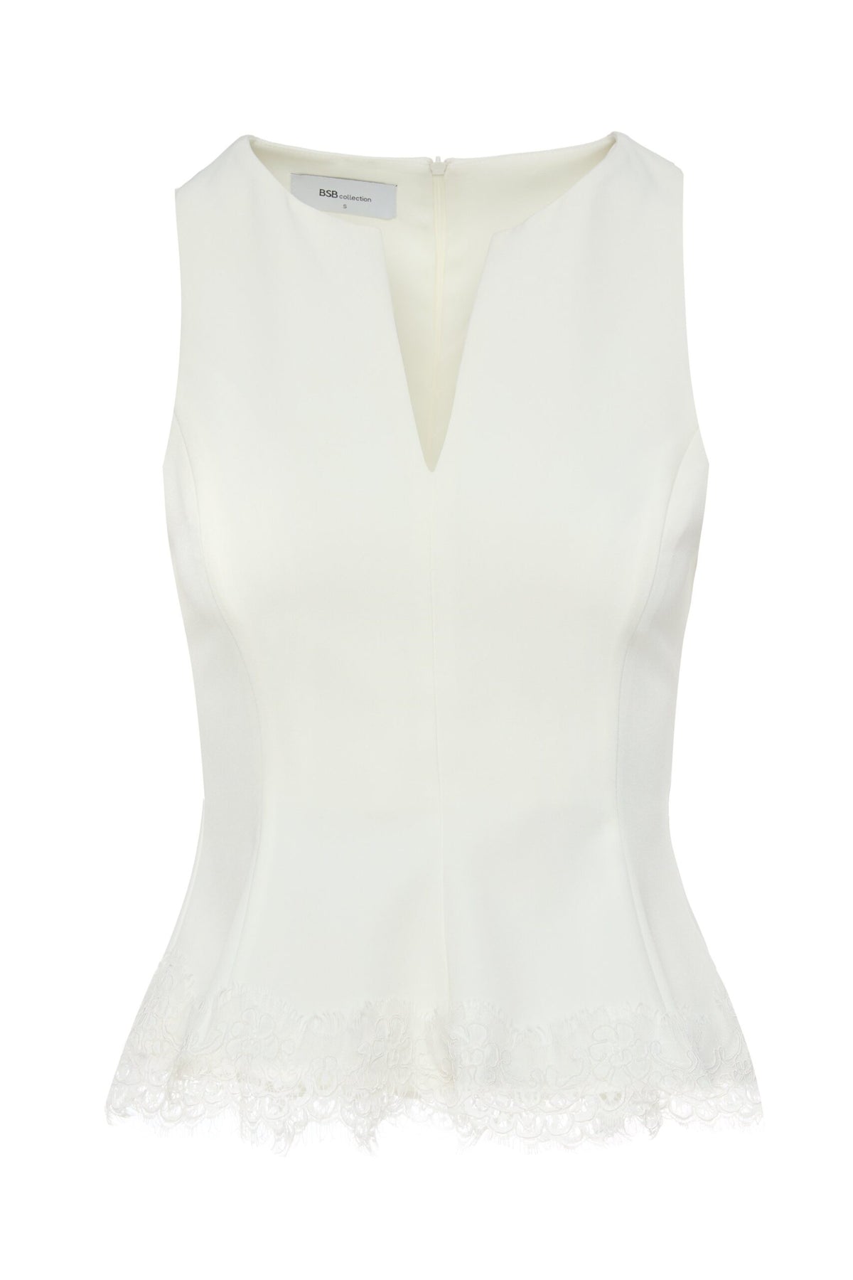 BSB Sleeveless V top with lace