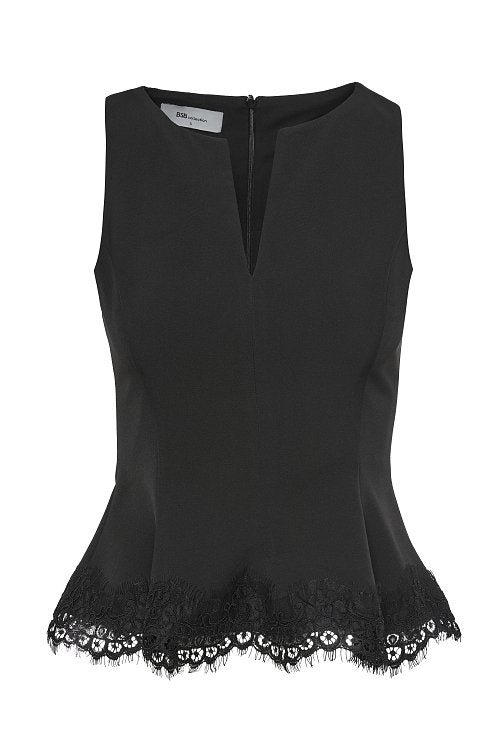 BSB Sleeveless V top with lace