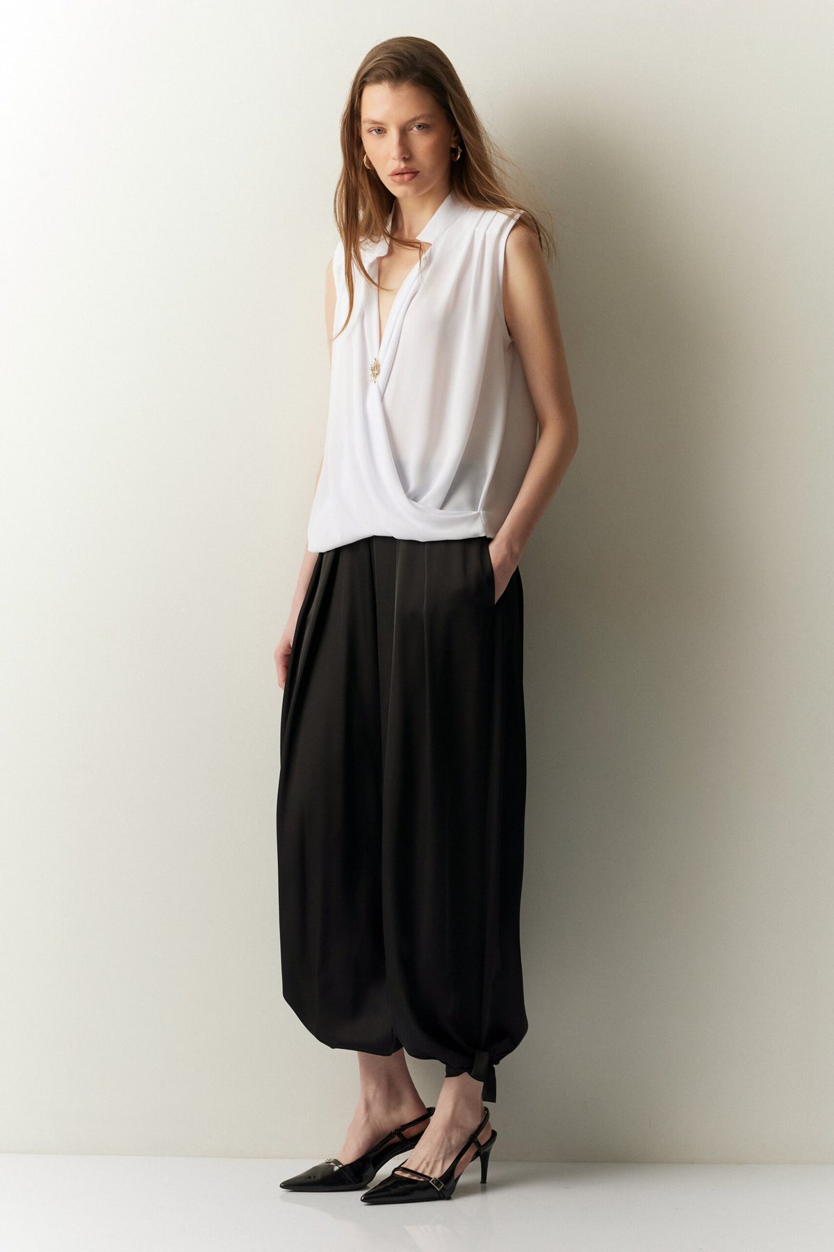 BSB Wrap sleeveless blouse