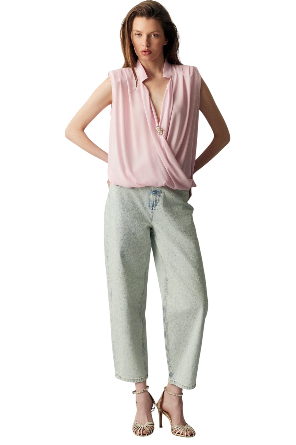 BSB Wrap sleeveless blouse