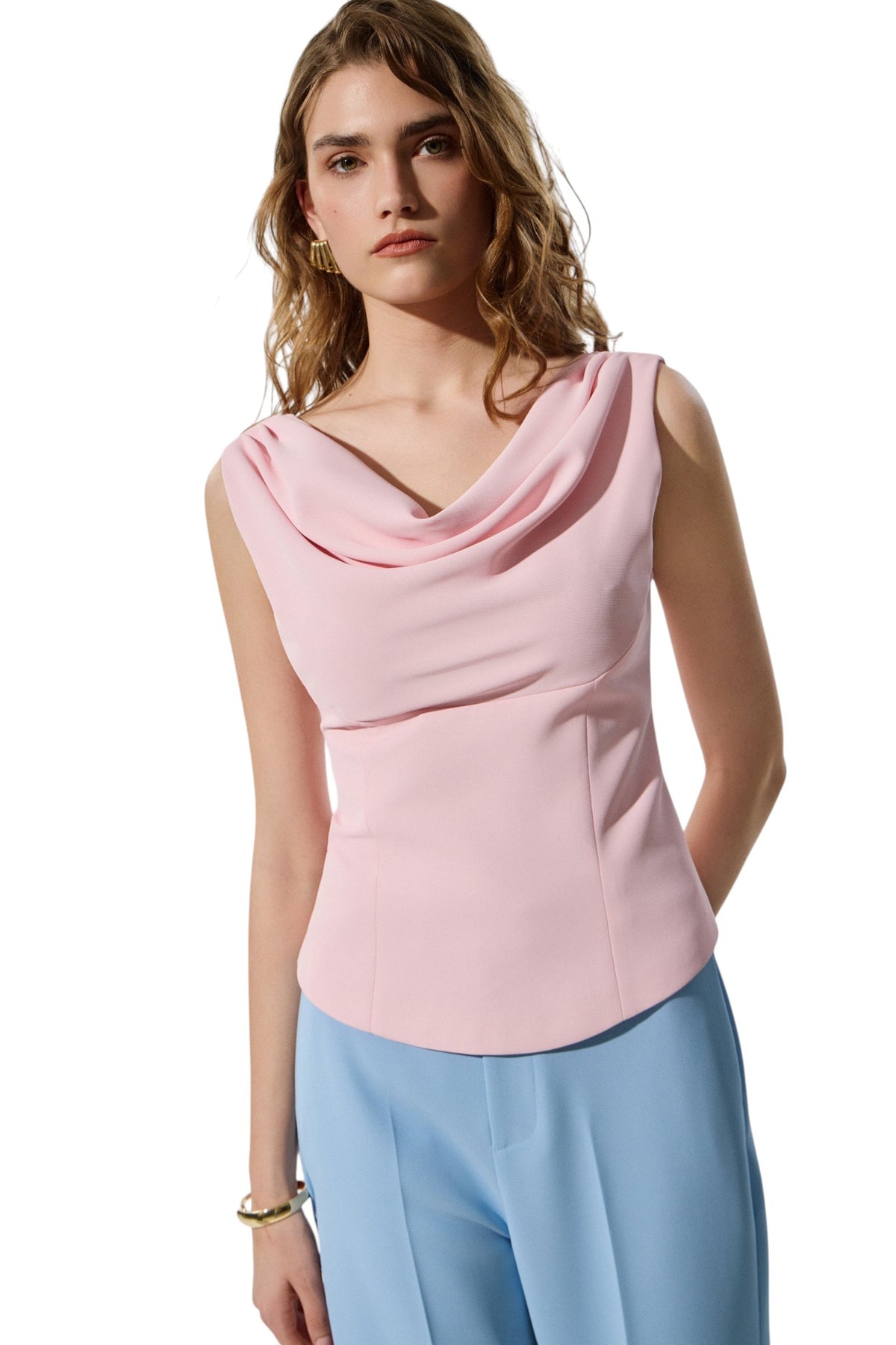 BSB Draped sleeveless blouse