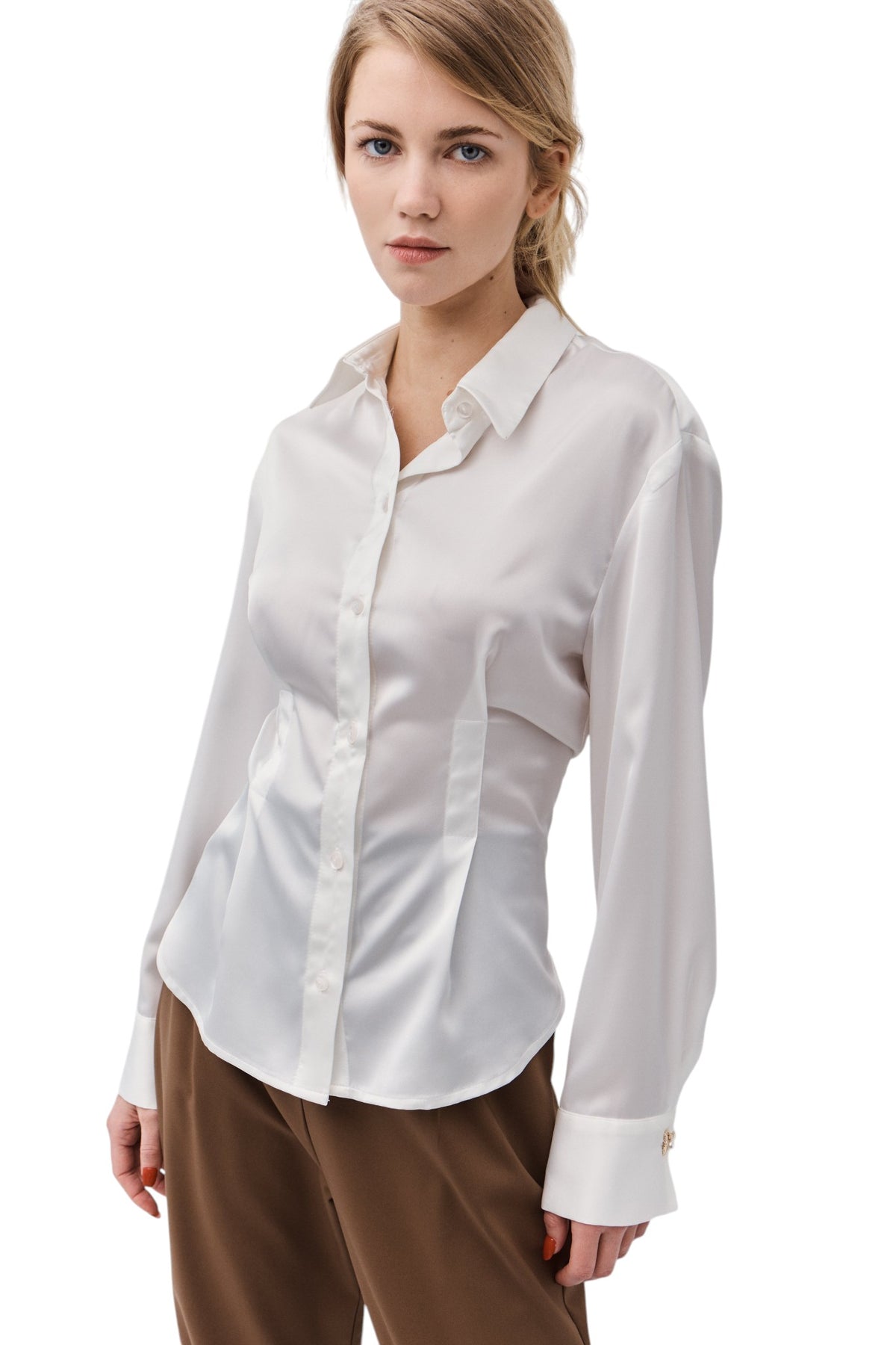 BSB Satin shirt with self-tie on the back