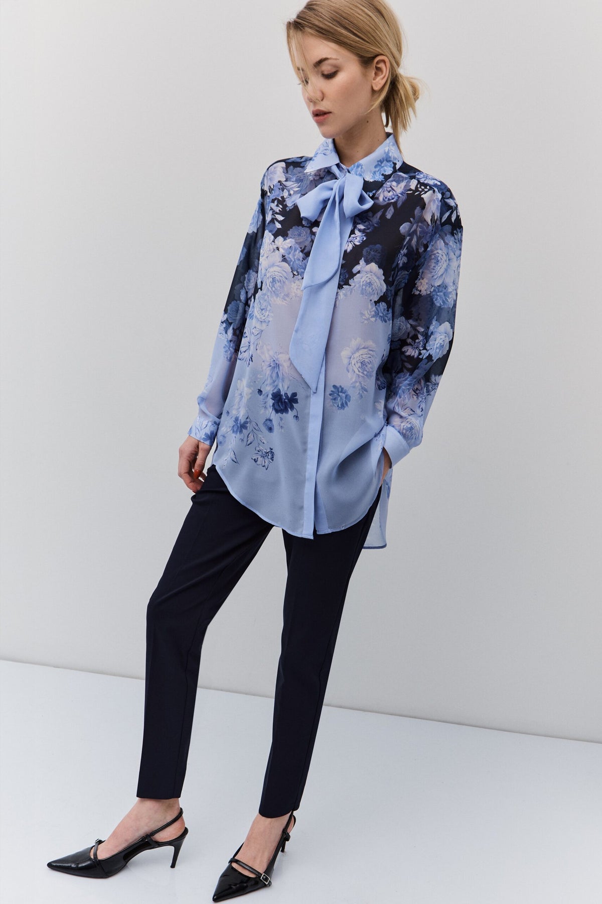 BSB Floral long-sleeve playsuit with ruffles