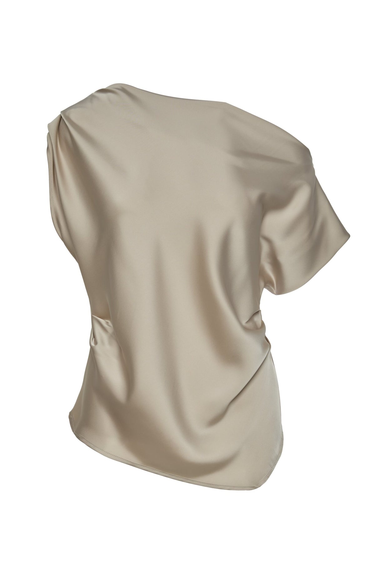 BSB Satin blouse with one shoulder
