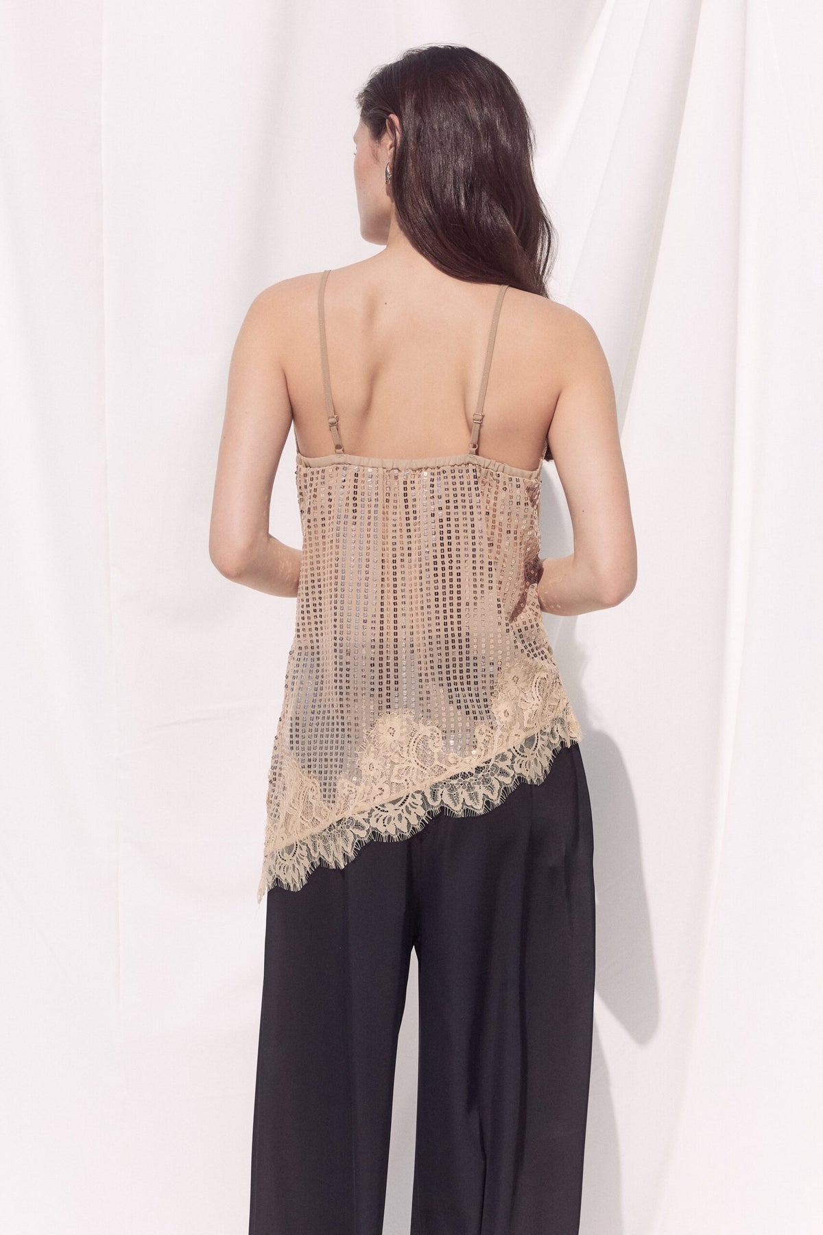 BSB Asymmetric lace top